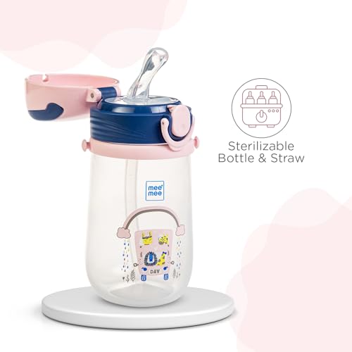 Mee Mee Kids Trainer Sippy Cup | Spout, Leakproof Sipper for Toddlers | Dual Handle for Easy Grip | Non -Toxic, Lightweight & BPA Free, Light Pink (240 Ml) - Image 5
