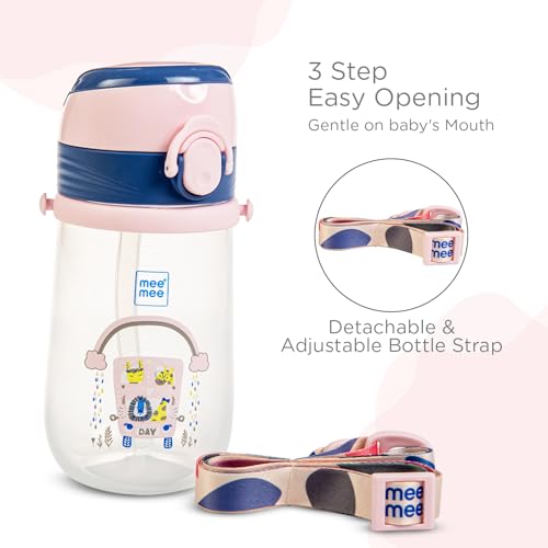 Mee Mee Kids Trainer Sippy Cup | Spout, Leakproof Sipper for Toddlers | Dual Handle for Easy Grip | Non -Toxic, Lightweight & BPA Free, Light Pink (240 Ml) - Image 4