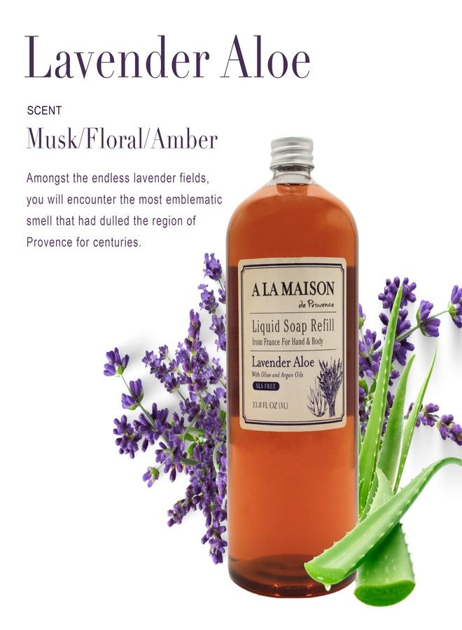 A LA MAISON Lavender Aloe Natural Hand Wash Made with Essential Oils - Biodegradable, Plant-Based, Vegan, Cruelty-Free 33.8 Fl Oz Refill - Image 2