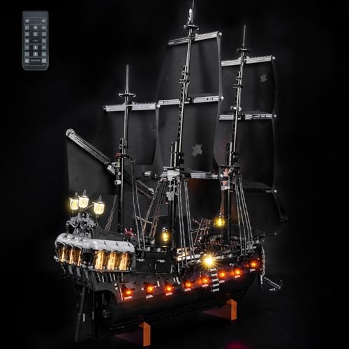LocoLee Light kit Compatible with Lego Captain Jack Sparrows Pirate Ship No Model Only Light LED Lighting Accessories Compatible with Lego Black Pearl Icons 10365 Customized Lighted cannon model - Image 1