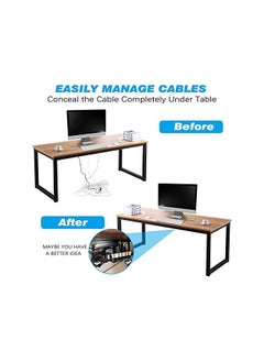 VORDERN Under Desk Cable Management Tray, Super Sturdy Desk Wire Management Organizer,Clamp Install Metal Cord Management Rack,Perfect for Office Home,15.35in Cable Tray Basket  - Image 5