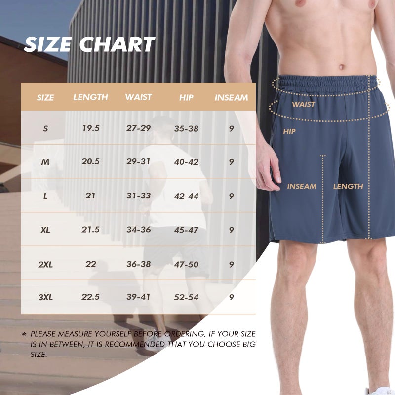 BOOJO 7 Pack Mens Athletic Shorts - Gym Basketball Running Workout Quick Dry Black Shorts with Pockets for Casual Performance - Image 5