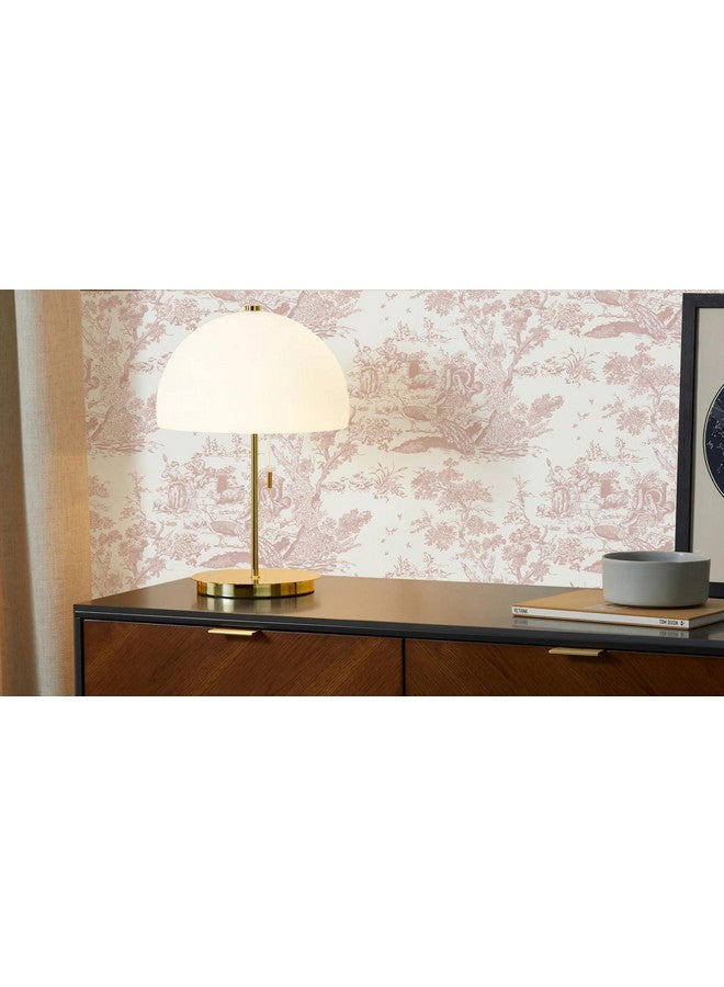 ورق جدران قابل للتقشير والعصا، ورق حائط عتيق أبيض ووردي، ورق حائط ذاتي اللصق قابل للإزالة لغرفة النوم والحمام، ورق اتصال للجدران يغطي 16 بوصة × 78.7 بوصة - Image 2