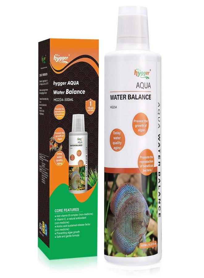 hygger Aqua Water Balance for Freshwater Saltwater, Aquarium Fish Tank Plant Coral Stabilizes Water Quality with Essential Vitamins Amino Acids Electrolyte Water Conditioner, 300 ML - Image 1