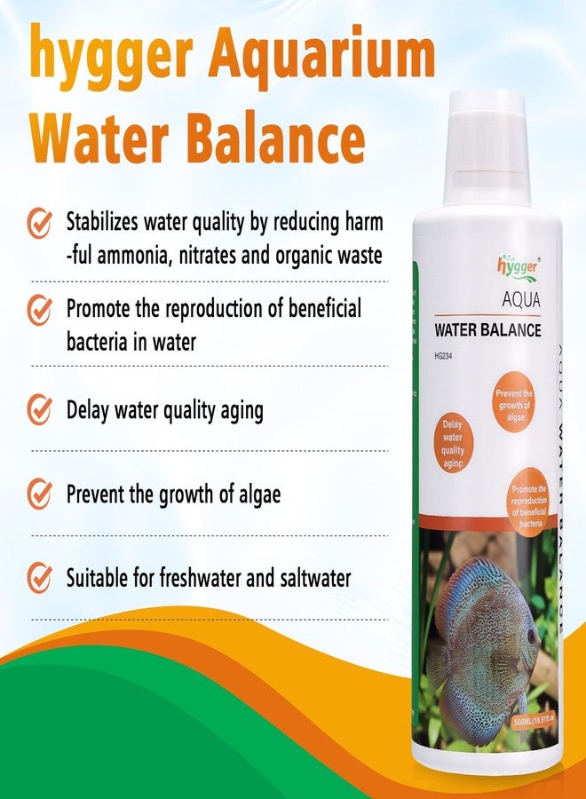 hygger Aqua Water Balance for Freshwater Saltwater, Aquarium Fish Tank Plant Coral Stabilizes Water Quality with Essential Vitamins Amino Acids Electrolyte Water Conditioner, 300 ML - Image 2