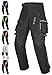 BYKR Motorcycle Pants for Men Women Armored Cordura Overpants Enduro ATV Dual Sports Motocross Cargo Touring Adventure Pant 34WX32L Black - Image 2