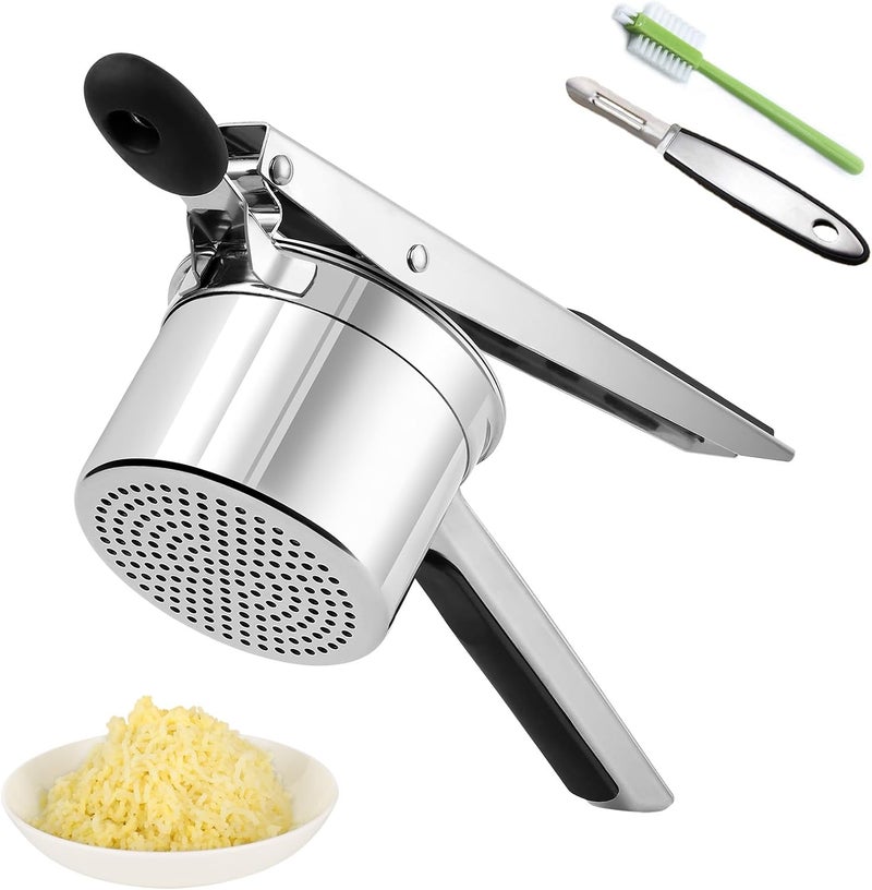 Amroicus Potato Ricer Stainless Steel, Large Potato Masher 15oz, Heavy Duty Ricer Kitchen Tool for Perfect Mashed Potatoes, Potato Press and Mash Kitchen Gadget, Spaetzle Maker for Noodle - Image 1