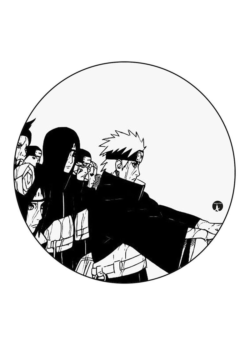 RKN Anime Naruto Printed Mouse Pad  Round  Multicolour