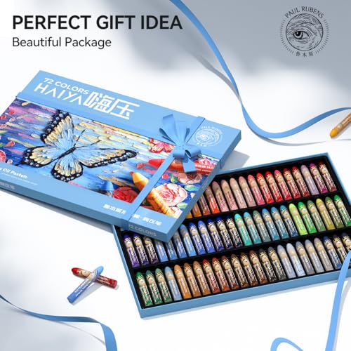 Paul Rubens Oil Pastels Set - 72 Vibrant Colors, Ultra-Soft and Creamy Texture, Easy to Blend for Artists and Beginners - Bullet Head Design for Drawing, Painting, Sketching - New Packaging - Image 4