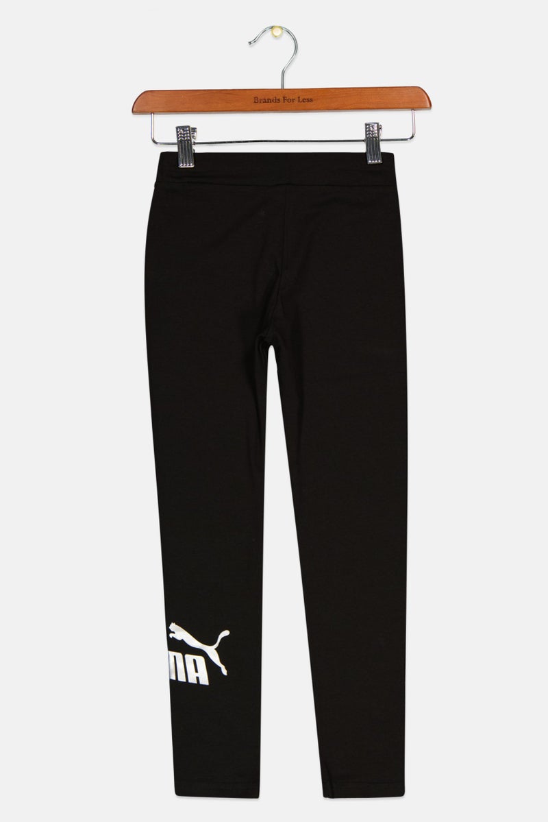 PUMA Kids Girls Brand Logo Leggings, Black  - Image 2
