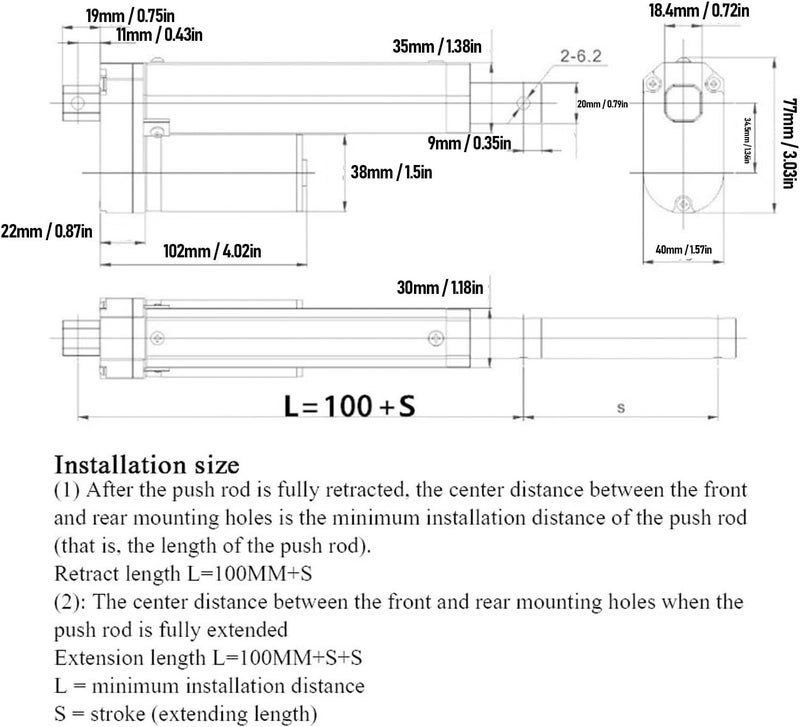 Electric Linear Motor Actuator, IP54 Electric Actuator, 25mm Stroke, 40mm s, 100N Thrust - Image 4