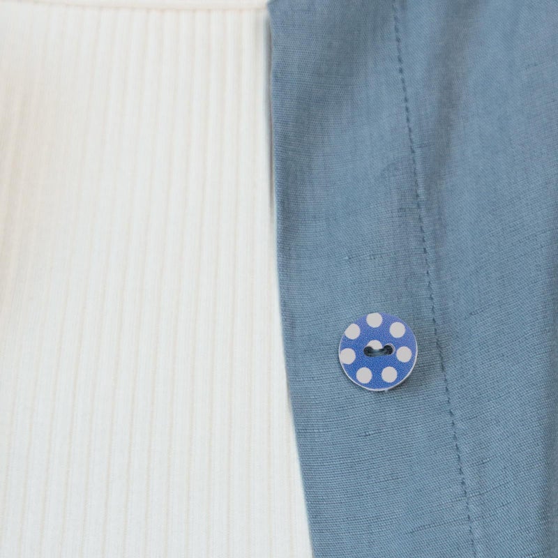 100 Pcs 15mm White Wooden Polka Dot Buttons for Sewing Craft Garments - Image 5