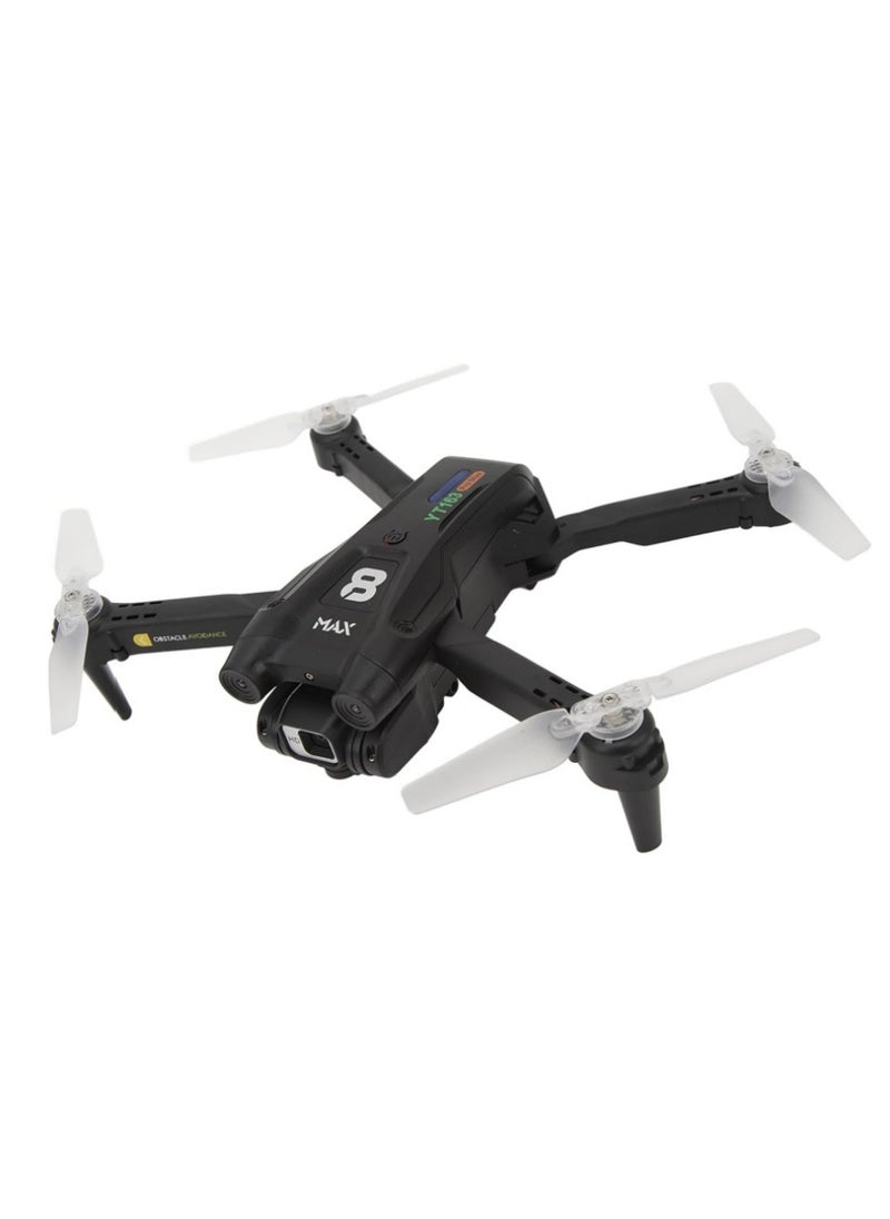 YT163 50x Zoom Dual Camera RC Drone with 360-Degree Obstacle Avoidance Remote Control, Suitable for Beginners, Equipped with Remote Control and WiFi.