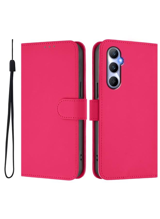 S-TOP Case For Realme C65 4G Global Skin Feel Solid Color Leather Phone Case with Lanyard - Image 2