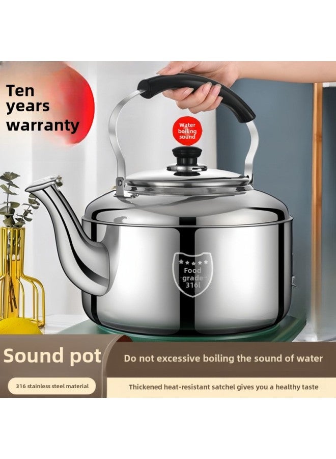 316 Stainless Steel Kettle Sound Household Large Kettle 304 Kettle Gas Gas Induction Cooker Tea Pot Durable-Color: Twenty-year Warranty-Capacity:14 Liters  - Image 5