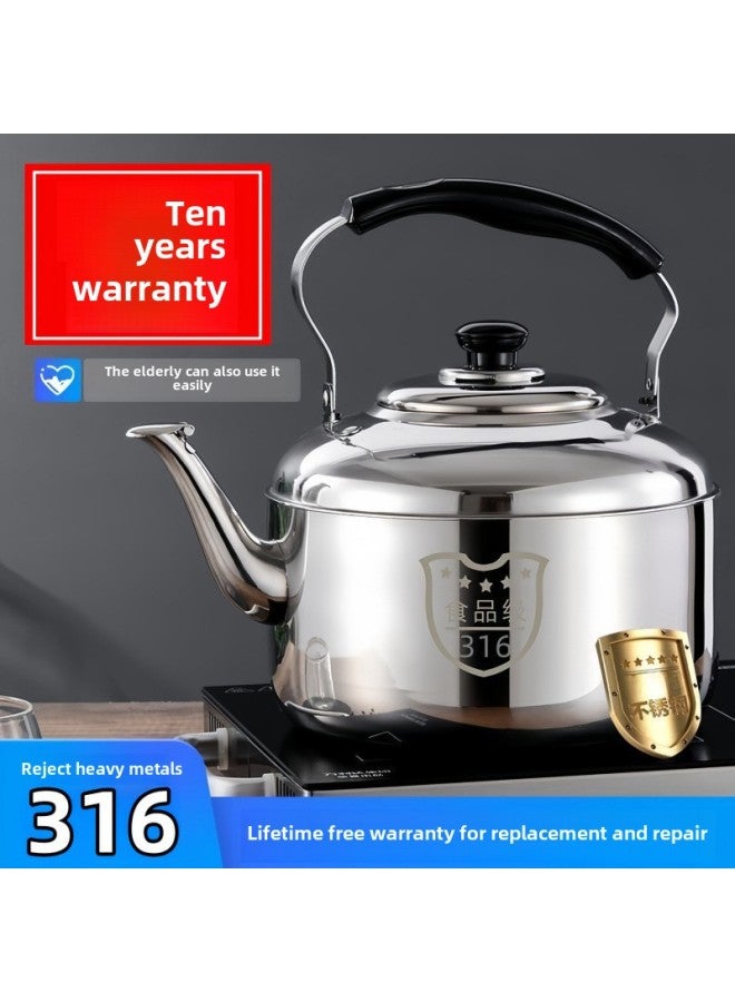 316 Stainless Steel Kettle Sound Household Large Kettle 304 Kettle Gas Gas Induction Cooker Tea Pot Durable-Color: Twenty-year Warranty-Capacity:14 Liters  - Image 3