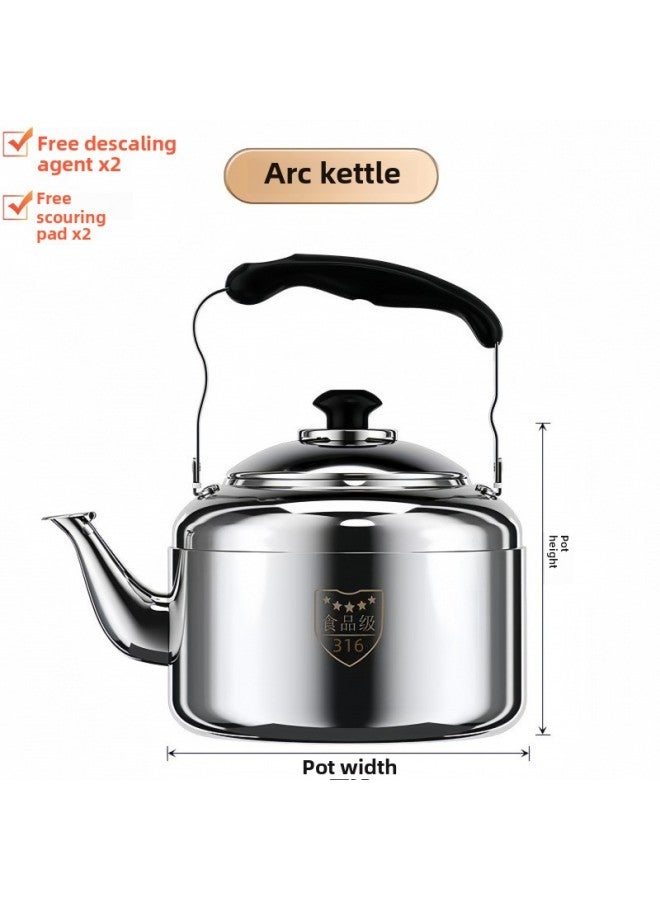 316 Stainless Steel Kettle Sound Household Large Kettle 304 Kettle Gas Gas Induction Cooker Tea Pot Durable-Color: Twenty-year Warranty-Capacity:14 Liters  - Image 1