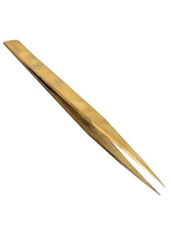 DIY Crafts DIY Crafts Pack of 2x Pcs, Brass Tweezer, Anti Magnetic Brass Tweezers Watchmakers Repair Tool Twee(Pack of 2x Pcs, Brass Tweezer)  - Image 1