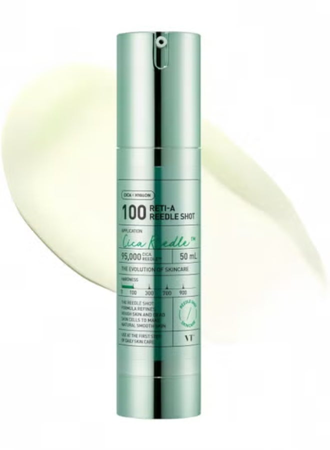 VT COSMETICS Reti-A Reedle Shot 100 Essence,Daily Face Essence, Centella Complex, Hyaluronic Acid, Green Propolis Extract for All Skin Type, 50ml - Image 1