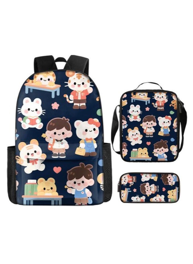 New universal cartoon new three-piece schoolbag (students, children) - 454  - Image 1