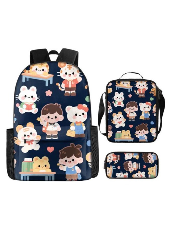 New universal cartoon new three-piece schoolbag (students, children) - 454  - Image 2