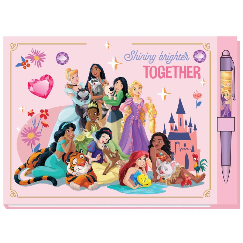 Disney Princess Autograph Book with Pen  Deluxe Character Signature Notebook for Theme Parks