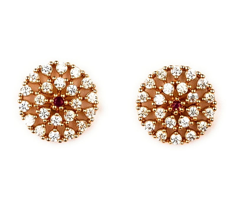 Sasitrends Traditional Micro Gold Plated American Diamond Stone Jewellery Set for Women & Girls - Image 4
