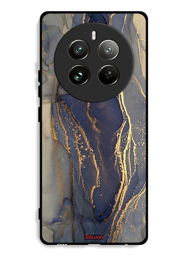 Tolwak غطاء حماية لجهاز Realme 12 Pro Plus 5G بنمط رخام لامع - Image 1