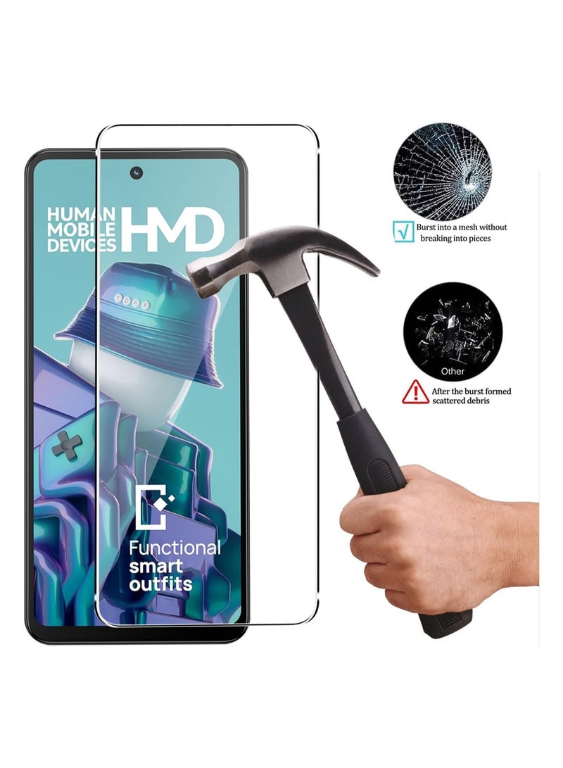 general Compatible with HMD Fusion protective case, ultra-transparent 【scratch-resistant】 soft TPU protective cover with full-body shock-absorbing sturdy bumper cover, with 2 tempered glass screen protectors - Image 5