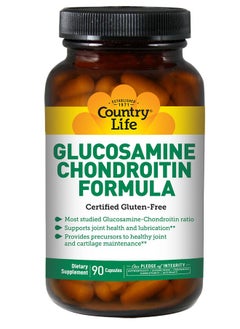 Country Life Glucosamine Chondroitin 1500Mg/1200Mg 90 Capsules Certified Gluten Free  - Image 1