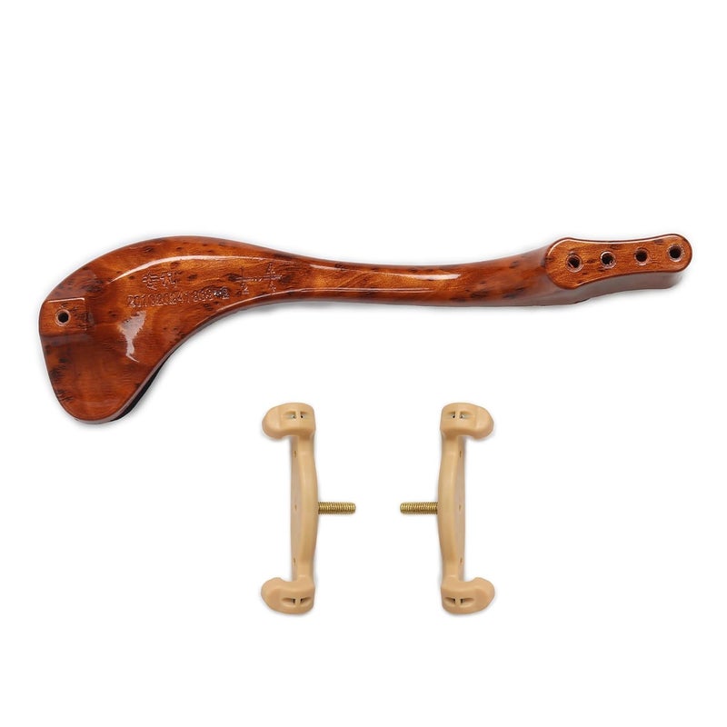 PERLMAN Deluxe Ergonomic Violin Shoulder Rest in Polished Maple Wood - 4/4 Size - Image 5