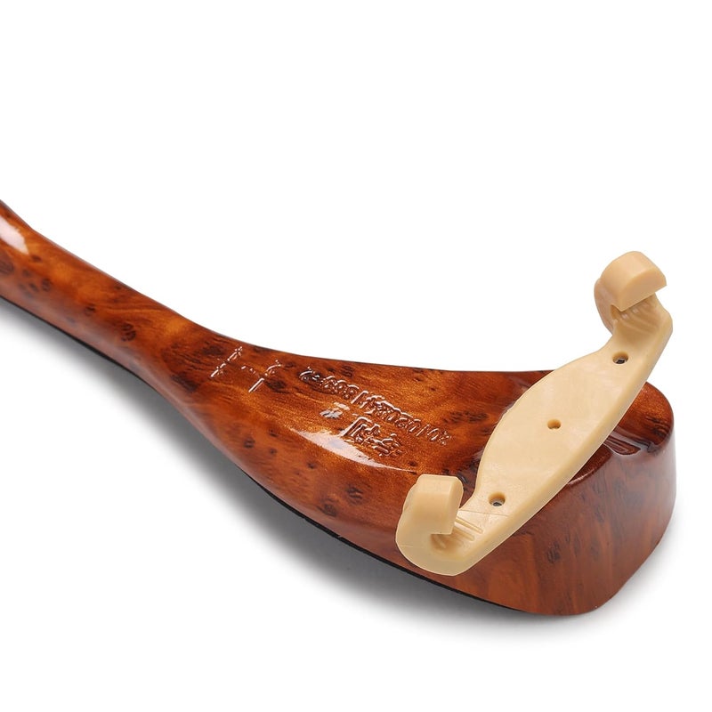 PERLMAN Deluxe Ergonomic Violin Shoulder Rest in Polished Maple Wood - 4/4 Size - Image 4
