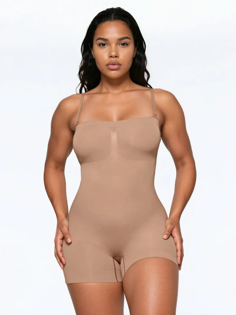 هيكاب Premium Seamless Strapless Shaping Bodysuit Shapewear