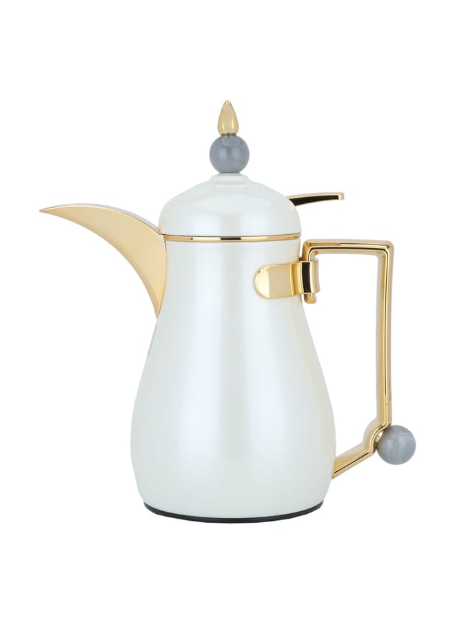 السيف غاليري ترمس كريستال السيف غاليري، 0.35 لتر، حافظة داخلية زجاج حراري، هيكل خارجي استيل - أبيض لؤلؤي - Image 1