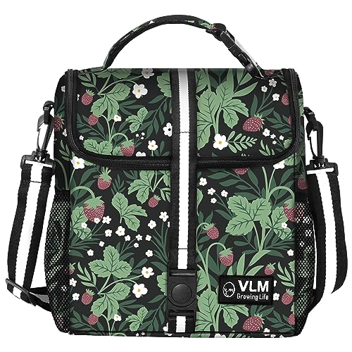 VLM Lunch Box for Women, Insulated Lunch Bag Women with Adjustable Shoulder Strap, Cute Lunch Tote Bag for Work,Picnic,Camping - Image 1