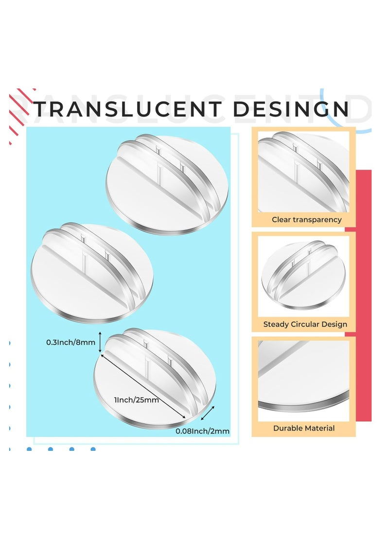Oasisgalore - 50 Pcs Translucent Card Stands Holders Clear Paper Board Clips for Table Numbers Business Price Tags Menus Labels Party - Image 1