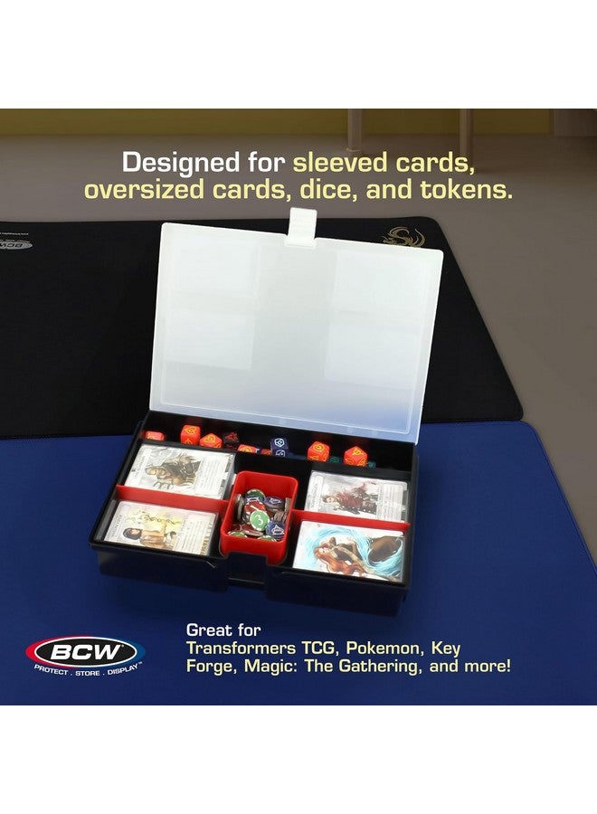 بي سي دبليو صندوق ألعاب Prime X4 | صندوق تخزين أوراق اللعب للمجموعات وملحقات الألعاب، يتضمن فواصل قابلة للإزالة وصواني النرد | صندوق تخزين أوراق التداول للألعاب (قياسي) - Image 4