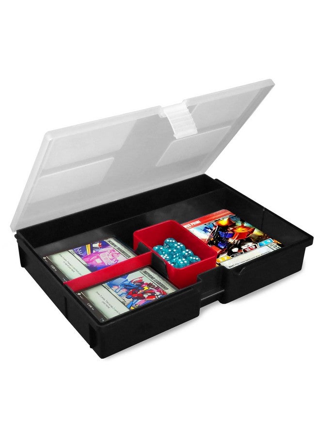 بي سي دبليو صندوق ألعاب Prime X4 | صندوق تخزين أوراق اللعب للمجموعات وملحقات الألعاب، يتضمن فواصل قابلة للإزالة وصواني النرد | صندوق تخزين أوراق التداول للألعاب (قياسي) - Image 5