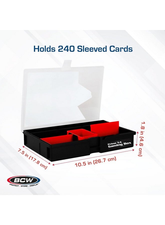 بي سي دبليو صندوق ألعاب Prime X4 | صندوق تخزين أوراق اللعب للمجموعات وملحقات الألعاب، يتضمن فواصل قابلة للإزالة وصواني النرد | صندوق تخزين أوراق التداول للألعاب (قياسي) - Image 3