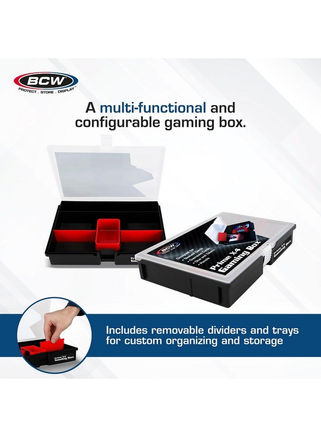 بي سي دبليو صندوق ألعاب Prime X4 | صندوق تخزين أوراق اللعب للمجموعات وملحقات الألعاب، يتضمن فواصل قابلة للإزالة وصواني النرد | صندوق تخزين أوراق التداول للألعاب (قياسي) - Image 2