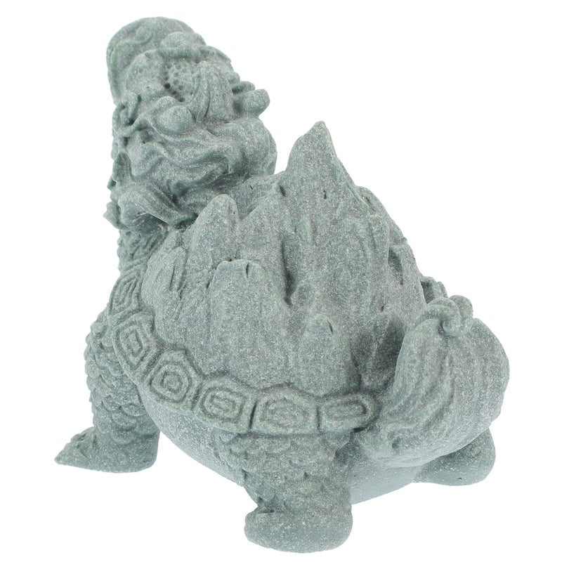Handcrafted Natural Sandstone Dragon Turtle Sculpture Desk Decor - Image 2