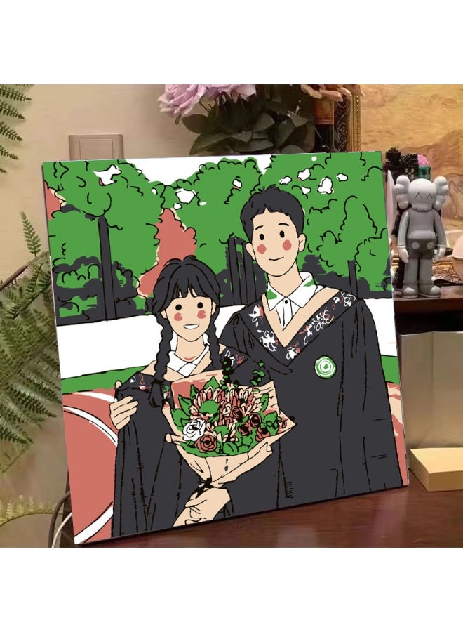 Anna DIY Cartoon Anime Hand-Painted Coloring Oil Painting Decoration - Image 1