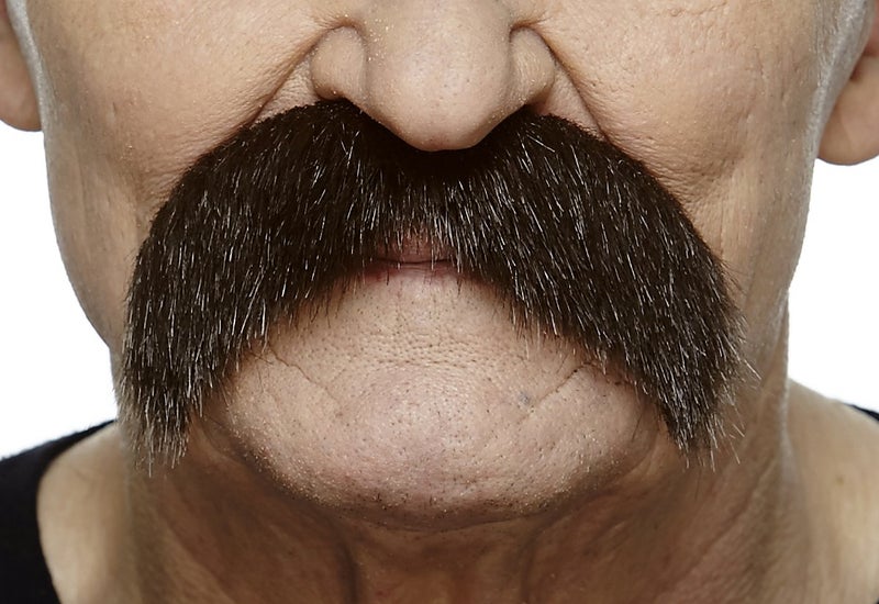 Mustaches Self Adhesive Fake Mustache, Novelty, Walrus False Facial Hair for Adults, Costume Accessory for Halloween, Brown Color - Image 1