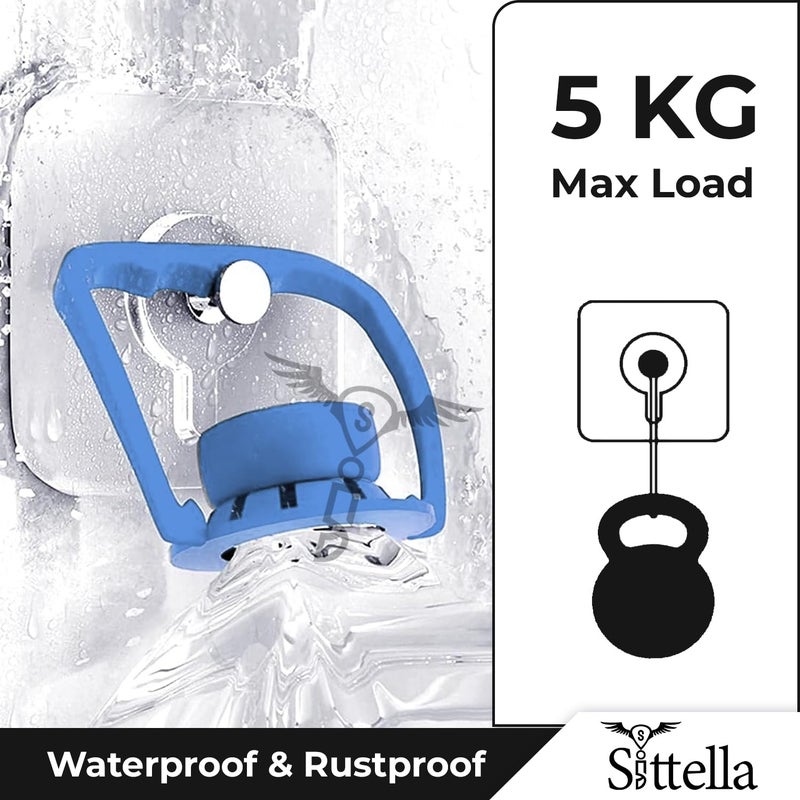 SITTELLA Stainless Steel 10 Pieces Self Adhesive Heavy Duty Nail Photo Wall Hook No Drilling Installation For Use Inside Home Kitchen Transparent - Image 5