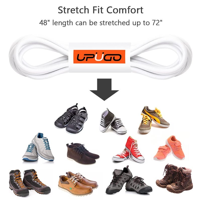UpUGo Elastic Shoe Laces, No Tie Shoe Laces Tieless for Kids, Adults, Elderly, One Size Fit All - Image 4