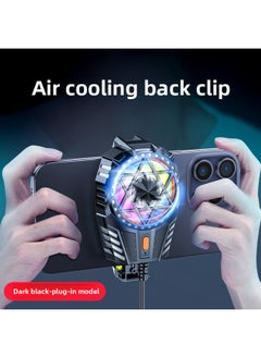 Mobile Phone Radiator Live Broadcast Dedicated Fast Cooling Artifact For AppleFor Iphone Black Shark 2pro One Plus Half Guide-Color:[Turbine Wind Cooling] Instant Cooling❄plug-in Model❄Finger Coil Delivery