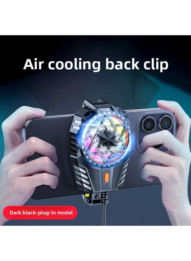 Generic - Mobile Phone Radiator Live Broadcast Dedicated Fast Cooling Artifact For AppleFor Iphone Black Shark 2pro One Plus Half Guide-Color:[Turbine Wind Cooling] Instant Cooling❄plug-in Model❄Finger Coil Delivery - Image 1