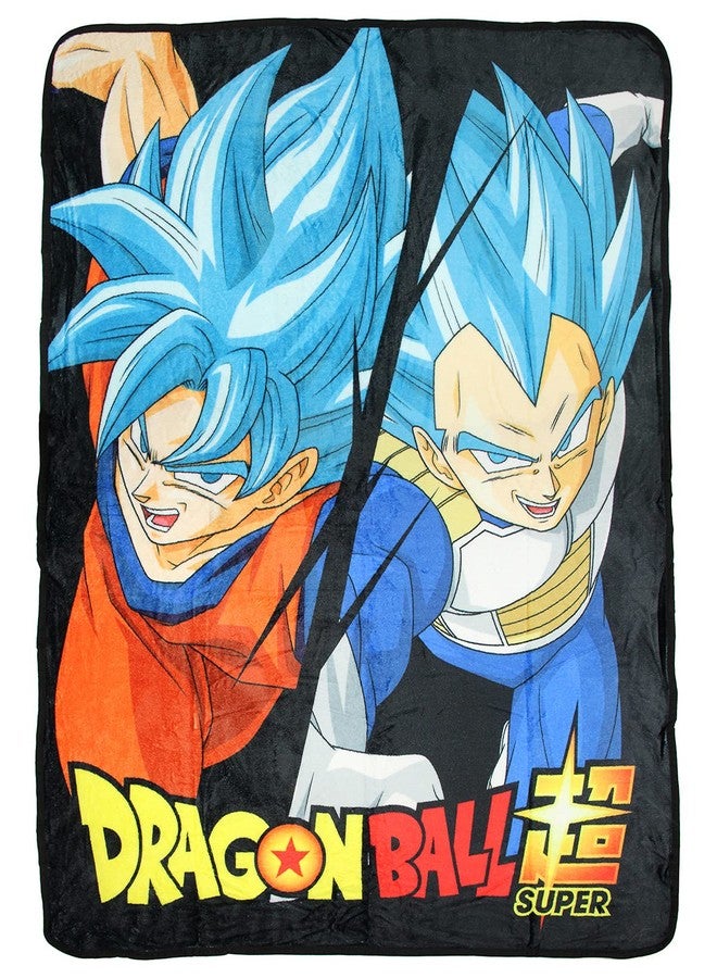 Dragon Ball Z Dragon Ball Super Goku Saiyan Blue God Soft and Plush Fleece Throw Blanket - Image 5