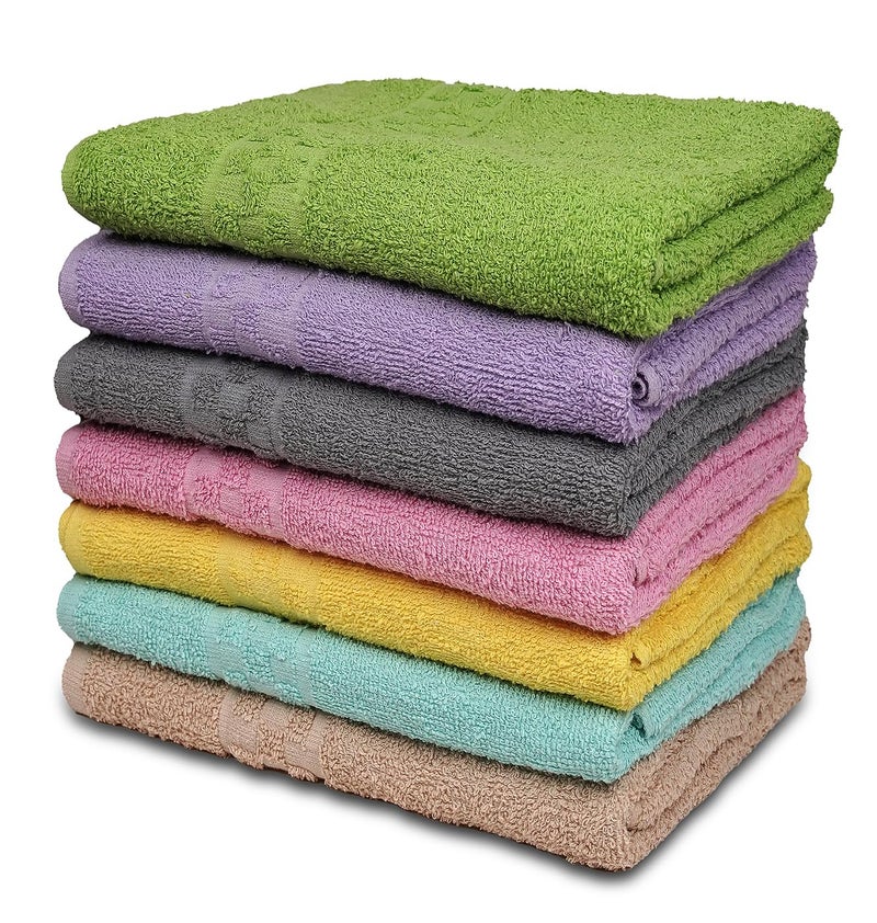 ZUPERIA 7-Pack Bath Towels - 30" x 54" - Ultra Soft 100% Cotton Large Bath Towels- Highly Absorbent for Bathroom, Pool, Gym, Spa, and Hotel Use (Colors Variety) - Image 1