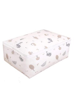 HOUSE OF HUB HOUSE OF HUB MultiFunctiona Under Bed Storage Bag Blanket Clothes Storage Box With Washable Personal Garment Waterproof Handle Pouch Fordable Transparent Printed Lightweight  - Image 1